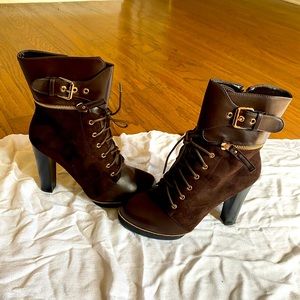 Brown Boots with Gold Accents